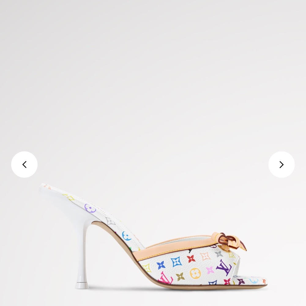 Louis Vuitton Murakami White and Multicolor Heels - Picture 5 of 9